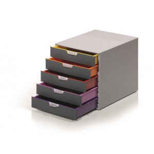 Zásuvkový box "VARICOLOR® 5", mix barev, plast,  5 zásuvek, DURABLE