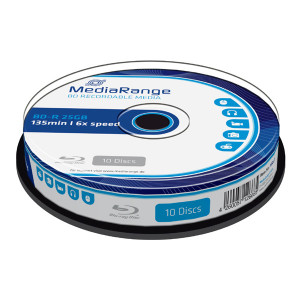 Mediarange BD-R, 25GB, cake box, MR499, 6x, 10-pack, pro archivaci dat