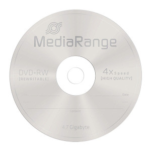 Mediarange DVD+RW, Double Layer Gnkjet Printable, MR451, 4.7GB, 4x, cake box, 10-pack, bez možnosti potisku, 12cm, pro archivaci d