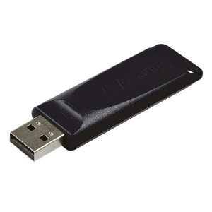 Verbatim USB flash disk, USB 2.0, 16GB, Slider, Store N Go, černý, 98696, USB A, s výsuvným konektorem