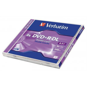 DVD+R DL, 8,5GB, 8x, Verbatim, Double Layer, jewel box