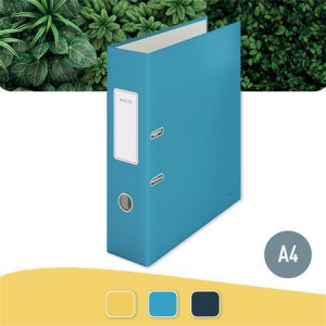 Pákový pořadač "Cosy Soft Touch", matně modrá, karton, A4, 180°, 80 mm, LEITZ