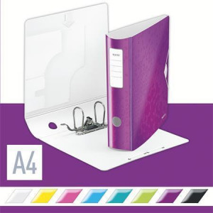 Mobilní pořadač "180° ACTIVE WOW", purpurová, 82 mm, A4, PP, LEITZ