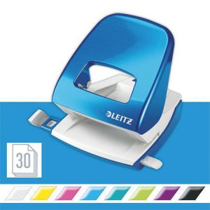 Děrovačka "Nexxt Style 5008", metalická modrá, 30 listů, LEITZ