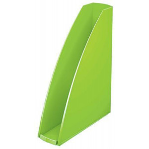 Stojan na časopisy "Wow", metalická zelená, 60 mm, plast, LEITZ