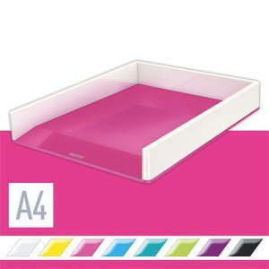 Dvoubarevný odkladač “Wow”, růžová, plast, LEITZ