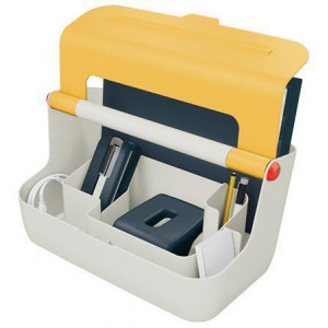 Přenosný box "Cosy", žlutá, s organizérem, LEITZ 61250019
