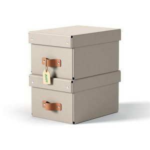 Úložný box "Puro", pískově béžová, velikost S, 2 ks/balení, LEITZ 61470012