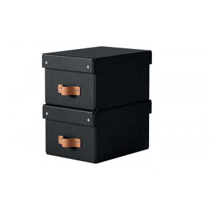 Úložný box "Puro", černá, velikost S, 2 ks/balení, LEITZ 61470095