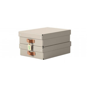 Úložný box "Puro", pískově béžová, velikost M - nízký, 2 ks/balení, LEITZ 61480012
