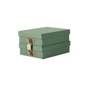 Úložný box "Puro", šalvějově zelená, velikost M - nízký, 2 ks/balení, LEITZ 61480050