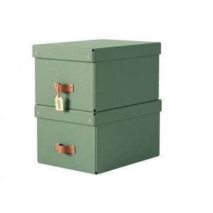 Úložný box "Puro", šalvějově zelená, velikost M, 2 ks/balení, LEITZ 61490050