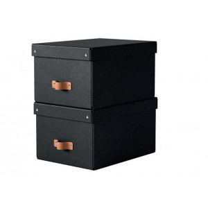 Úložný box "Puro", černá, velikost M, 2 ks/balení, LEITZ 61490095