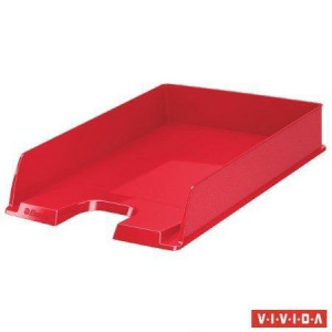 Odkladač "Europost", Vivida červená, plast, ESSELTE