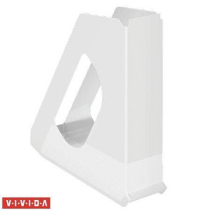 Stojan na časopisy "Europost", Vivida bílá, 68 mm, plast, ESSELTE