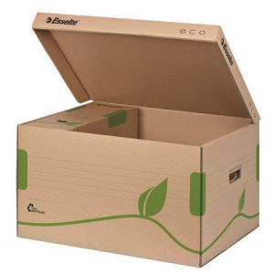 Archivační krabice "Eco", přírodní hnědá, s víkem, ESSELTE
