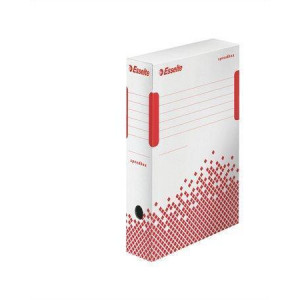 Rychle-složitelná archivační krabice "Speedbox", bílá, 80 mm, recyklovaný karton, ESSELTE