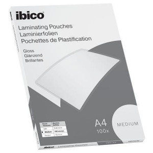 Laminovací fólie "Medium", 100 mikronů, A4, lesklá, 100 ks, IBICO 627309