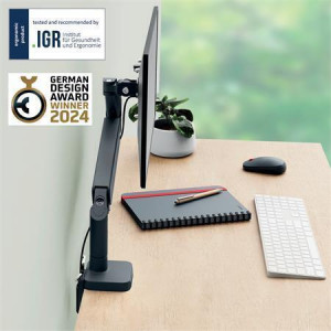Držák monitoru "Ergo", tmavě šedá, pro jeden monitor, LEITZ 64890089