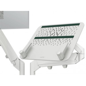 Držák na monitor a notebook "Ergo Dual", světle šedá, 2 ramena, LEITZ 65380085