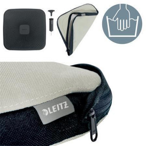 Sedák "Ergo", světle šedá, ergonomický, s látkovým potahem, LEITZ 65400085