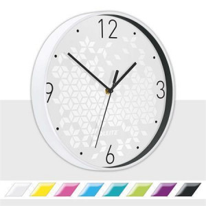 Nástěnné hodiny "Wow", bílá, 29 cm, LEITZ