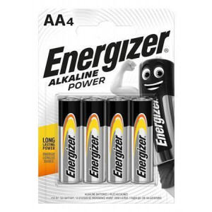 Baterie "Alkaline Power", AA (tužková), 4 ks, ENERGIZER E300132901/E300132900