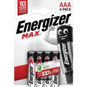 Baterie "Max", AAA (mikrotužková), 4 ks, ENERGIZER E300124203/E300124200