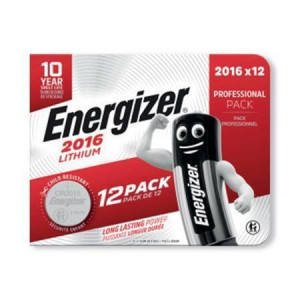 Knoflíková baterie, CR2016, 12 ks, ENERGIZER 7638900453850