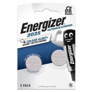 Knoflíková baterie "Ultimate Lítium Performance", CR2025, 2 ks, barevné varování, ENERGIZER 76389004