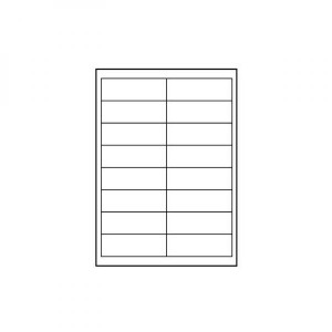 Logo etikety 99.1mm x 34mm, A4, matné, bílé, 16 etiket, 140g/m2, baleno po 25 ks, pro inkoustové a laserové tiskárny