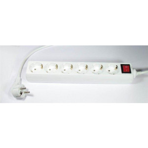 Prodlužovací kabel, 6 zásuvek, 5 m, s vypínačem