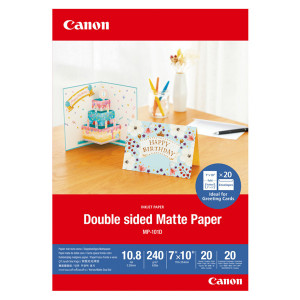 Canon Matte Photo Paper, MP-101D, foto papír, matný, 4076C006, bílý, 7x10cm, 240 g/m2, 20 ks, inkoustový