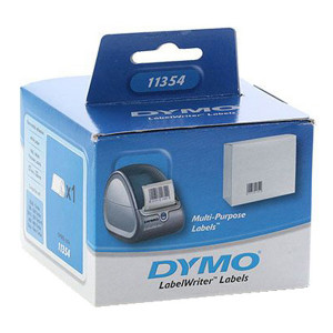Dymo papírové štítky 57mm x 32mm, bílé, multifunkční, snímatelné, 1000 ks, 11354, S0722540