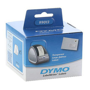 Dymo papírové štítky 89mm x 36mm, průhledné, velké, 260 ks, 99013, S0722410