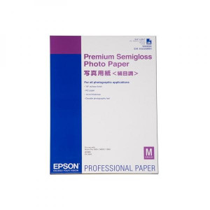 Epson Premium Semigloss Photo Paper, C13S042093, foto papír, pololesklý, bílý, Stylus Photo 1270, 2000P, A2, 251 g/m2, 25 ks, inko