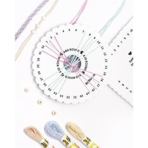 Sada na výrobu Kumihimo náramků "Pastel Smile", 16 dílů, FOLIA 32039