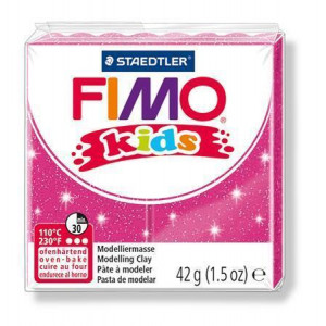 Modelovací hmota Fimo kids 42g růžová se třpytkami
