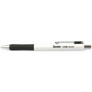 Kuličkové pero "Senior", černá, 0,4mm, stiskací mechanismus, FLEXOFFICE