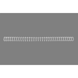 Hřbet „WireBind“, bílý, drátový, 3:1, 6 mm, 55 listů, GBC