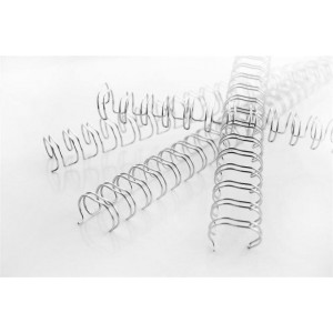 Hřbet "WireBind", stříbrný, kovový, 3:1, 6 mm, 55 listů, GBC