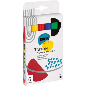 Sada Akrylový fix "TRITON", edge, 6 barev, KREUL