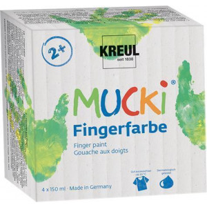 Sada prstových barev "MUCKI", 4 barvy, KREUL