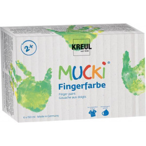 Sada prstových barev "MUCKI", 6 barev, KREUL