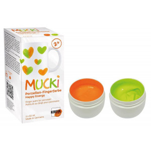 Prstové barvy na porcelán "MUCKI Happy energy", sada, 2 x 50 ml, KREUL