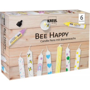 Sada CANDLE PEN BEE HAPPY voskové pero pro malování svíček 6ks - sada, KREUL
