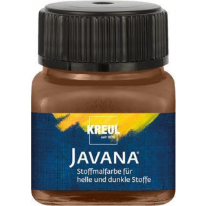 Barva na světlý a tmavý textil, tmavě hnědá, 20 ml, JAVANA, KREUL