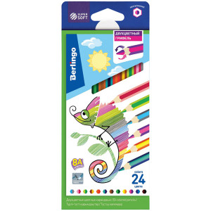 Berlingo, pastelky dvoubarevné, color, 12ks, SuperSoft