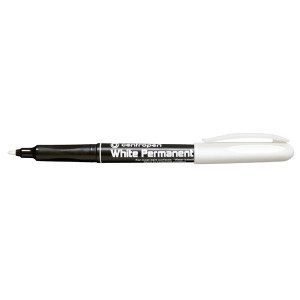 Centropen, popisovač 2686, bílý, 10ks, 1.2mm, vodní báze, cena za 1ks