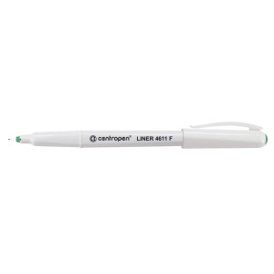 Centropen, liner 4611, zelený, 10ks, 0.3mm, jemný plastový hrot, cena za 1ks